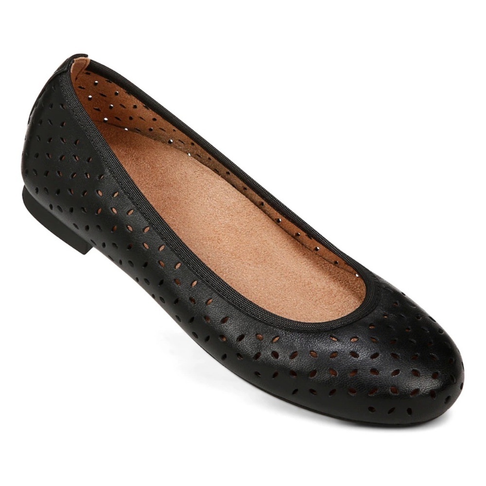 Vionic Shoes Women's Size 11.5  The Robyn ll Black Leather Flat